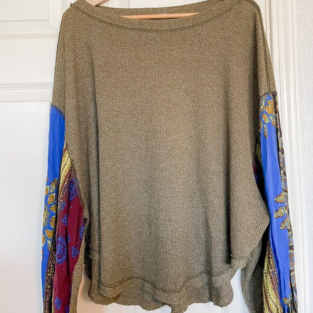 FREE PEOPLE BALLOON SLEEVE TOP